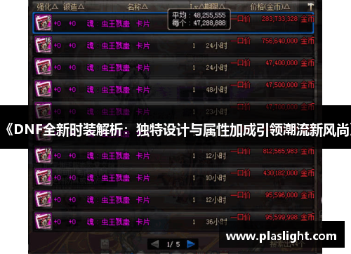 《DNF全新时装解析:独特设计与属性加成引领潮流新风尚》 《DNF全新时装解析:独特设计与属性加成引领潮流新风尚》
